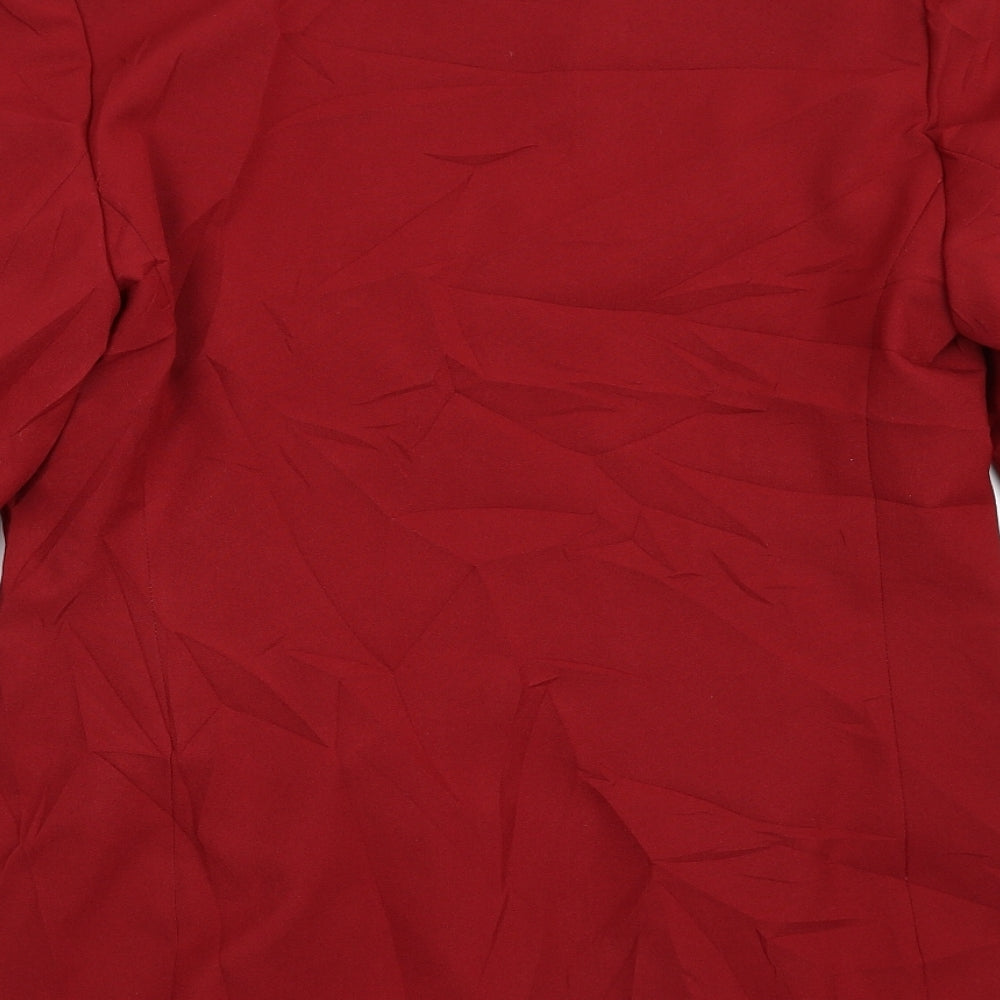 Classics Womens Red Jacket Suit Jacket Size 14