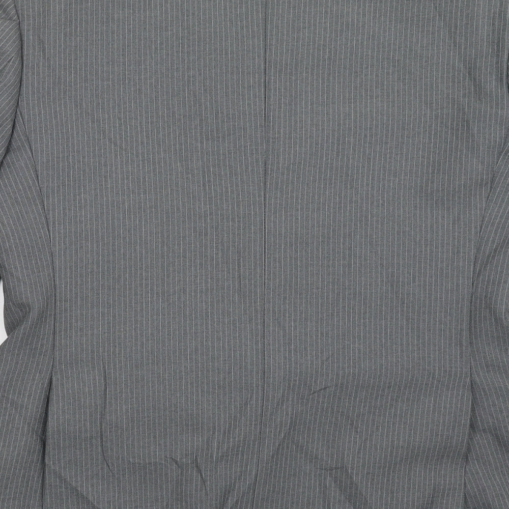 James Barry Mens Grey Striped Jacket Suit Jacket Size 40