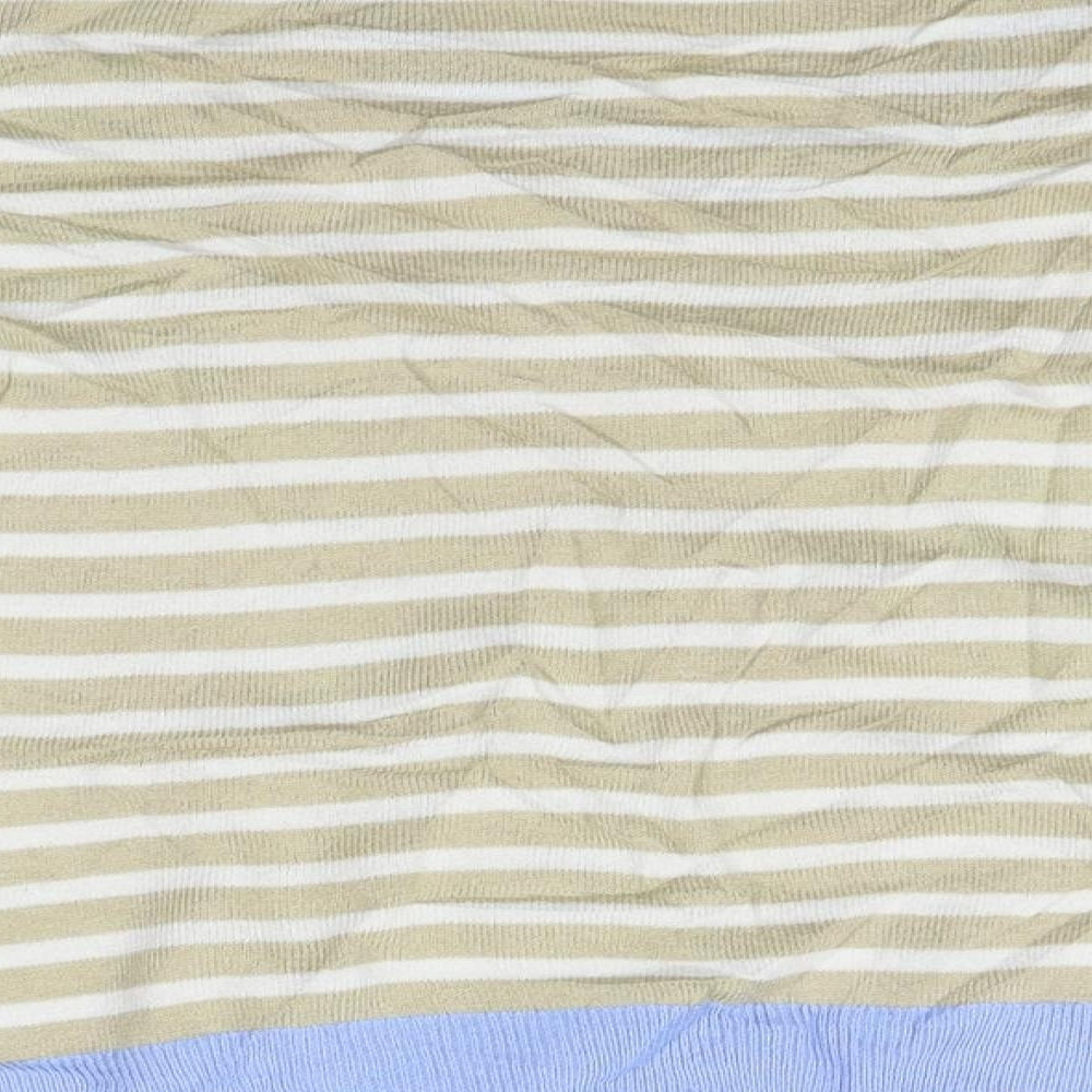 Preworn Womens White Striped Pullover Jumper Size XS