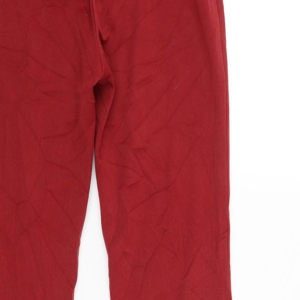 Clothes Womens Red Chino Trousers Size 10 L38 in