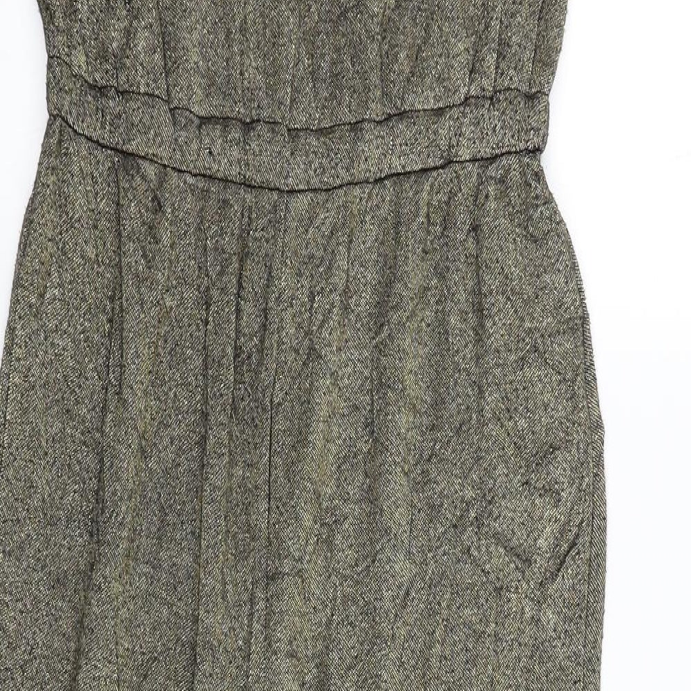 Topshop Womens Gold Bodycon Size 10