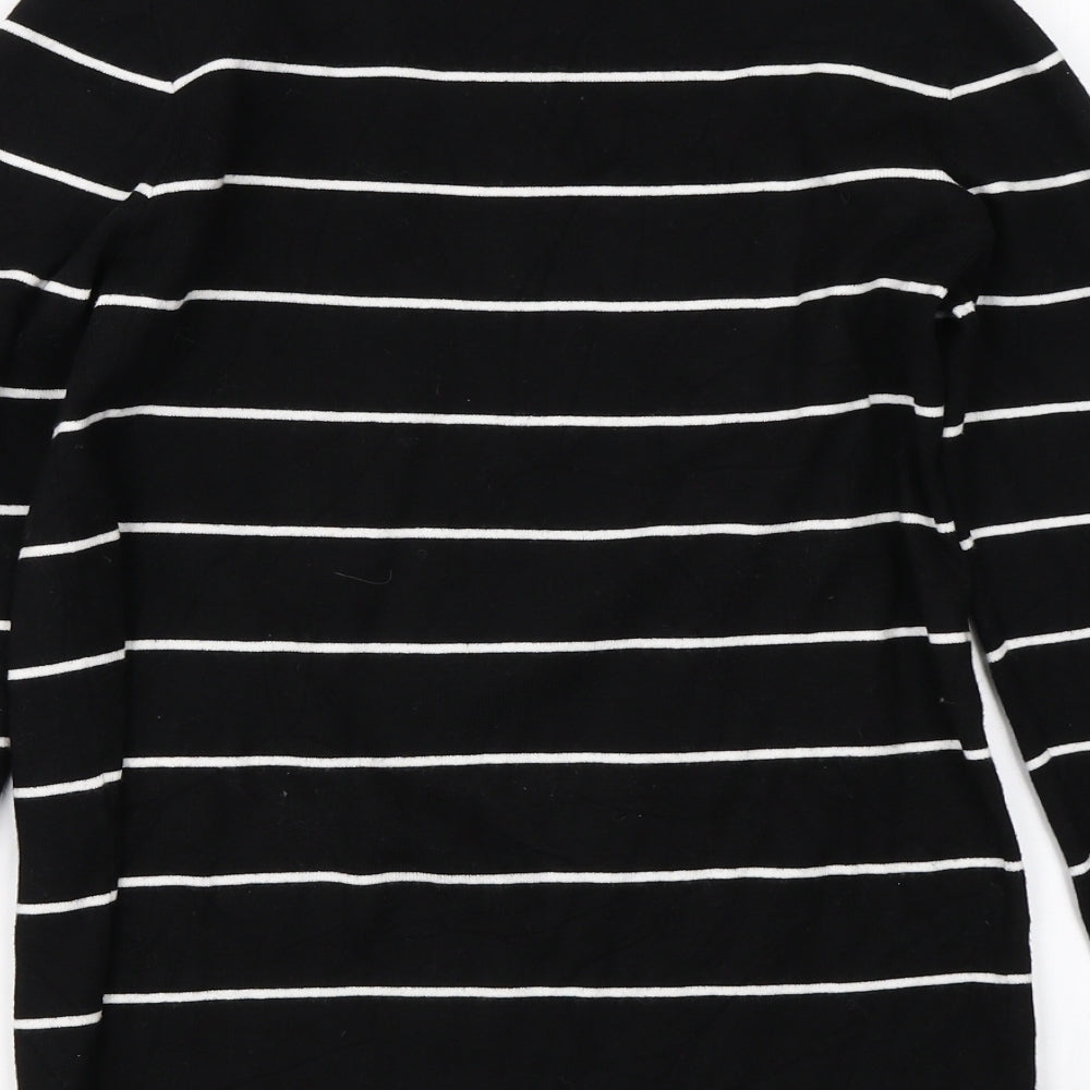 Kirkland Womens Black Striped Pullover Jumper Size S