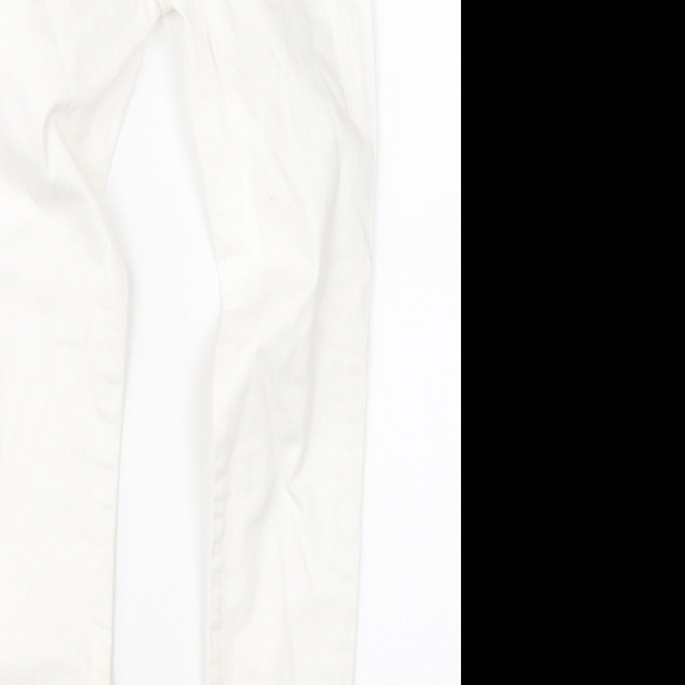 Warehouse Womens White Denim Straight Jeans Size 8 L24 in