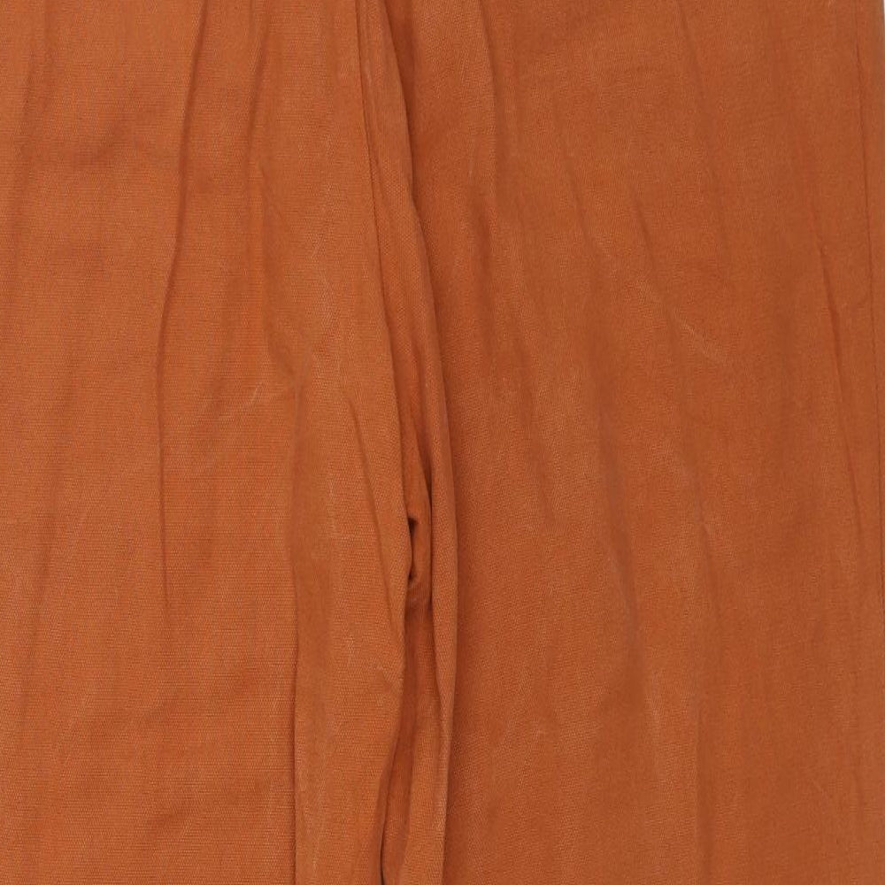 M&S Womens Brown Trousers Size 14 L25 in