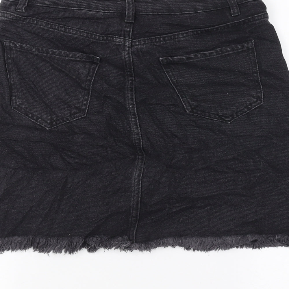 New Look Womens Black A-Line Skirt Size 8