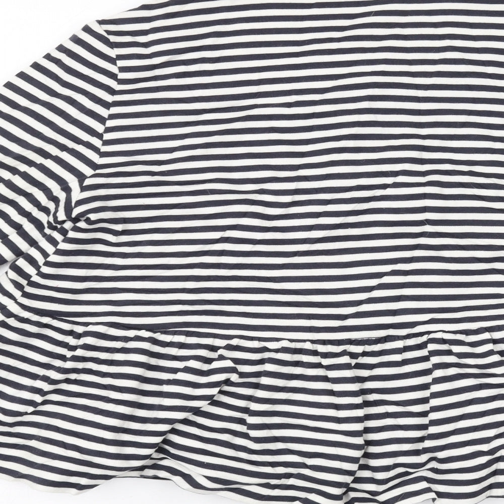 Topshop Womens White Striped Pullover Jumper Size 12