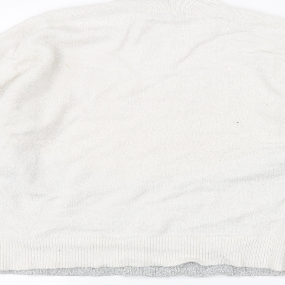 Oasis Womens White Pullover Jumper Size L