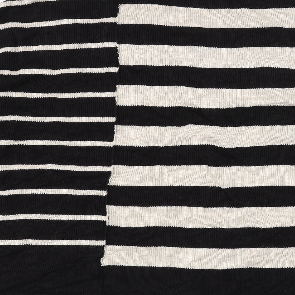 Wallis Womens Black Striped Pullover Jumper Size S