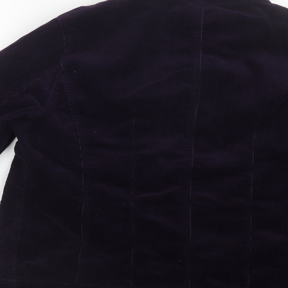 Nightingales Womens Purple Jacket Size 14
