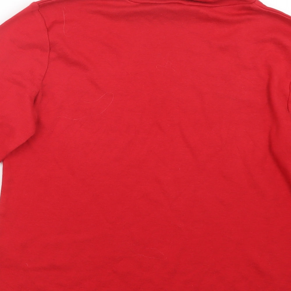 Emreco Womens Red Knit Pullover Jumper Size 14