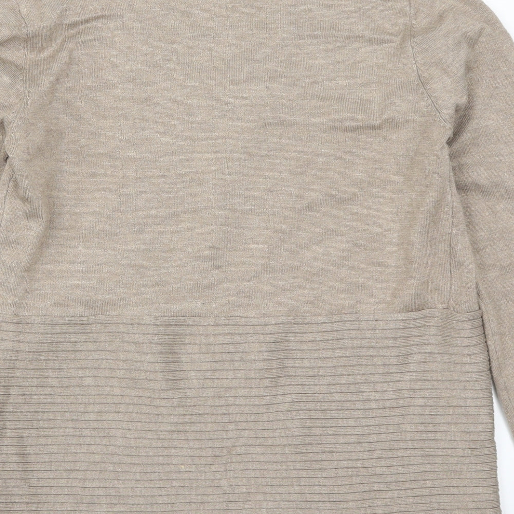 Retrology Womens Brown Rayon Cardigan Jumper Size S