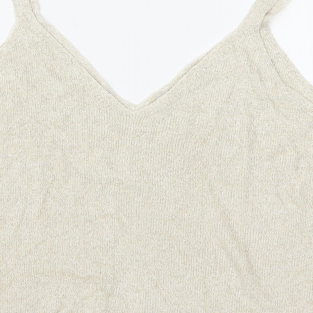 Mango Womens Beige Basic Tank Size S