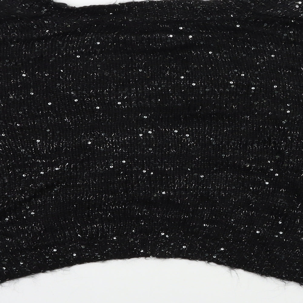 Papaya Womens Black Knit Cardigan Jumper Size 14