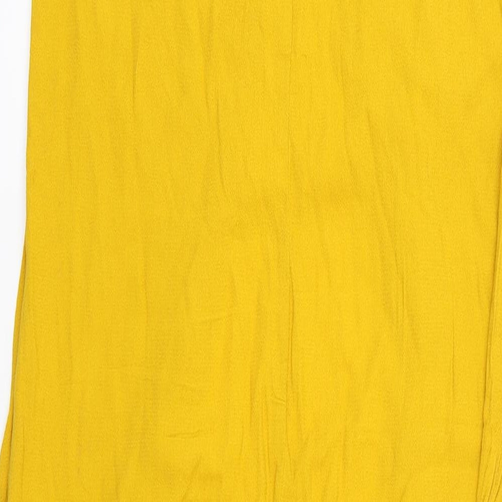 Trafaluc Womens Yellow Basic Blouse Size S - longline