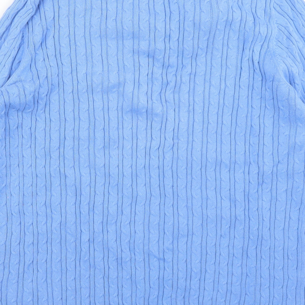 Julipa Womens Blue Knit Pullover Jumper Size 12