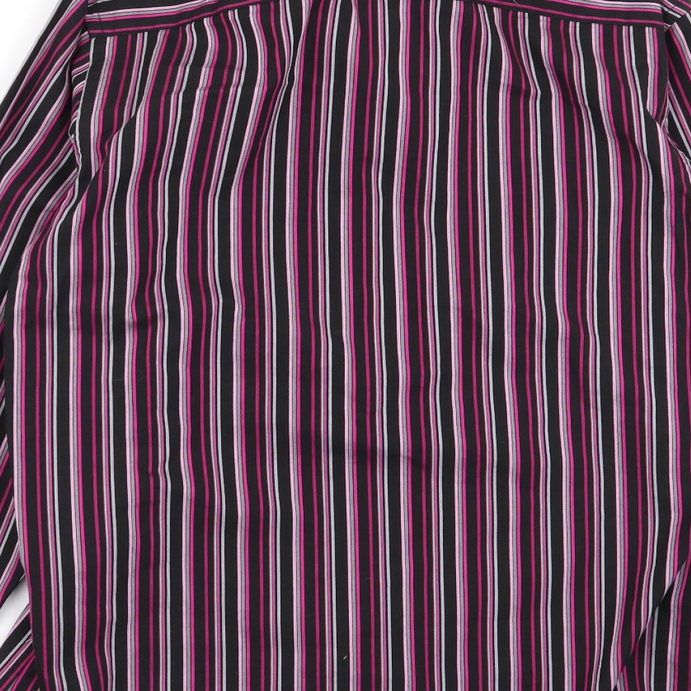 jack reid Mens Multicoloured Striped Button-Up Size M