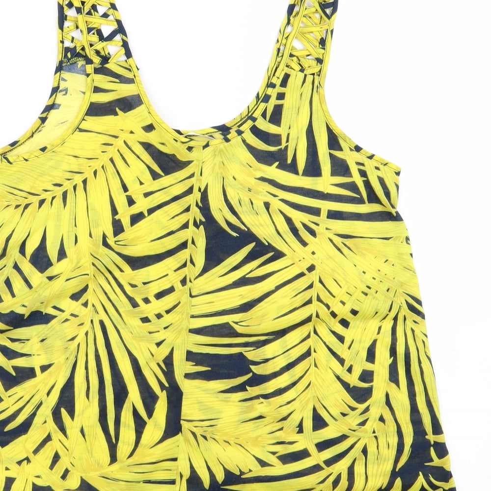 H&M Womens Multicoloured Floral Basic Tank Size 4