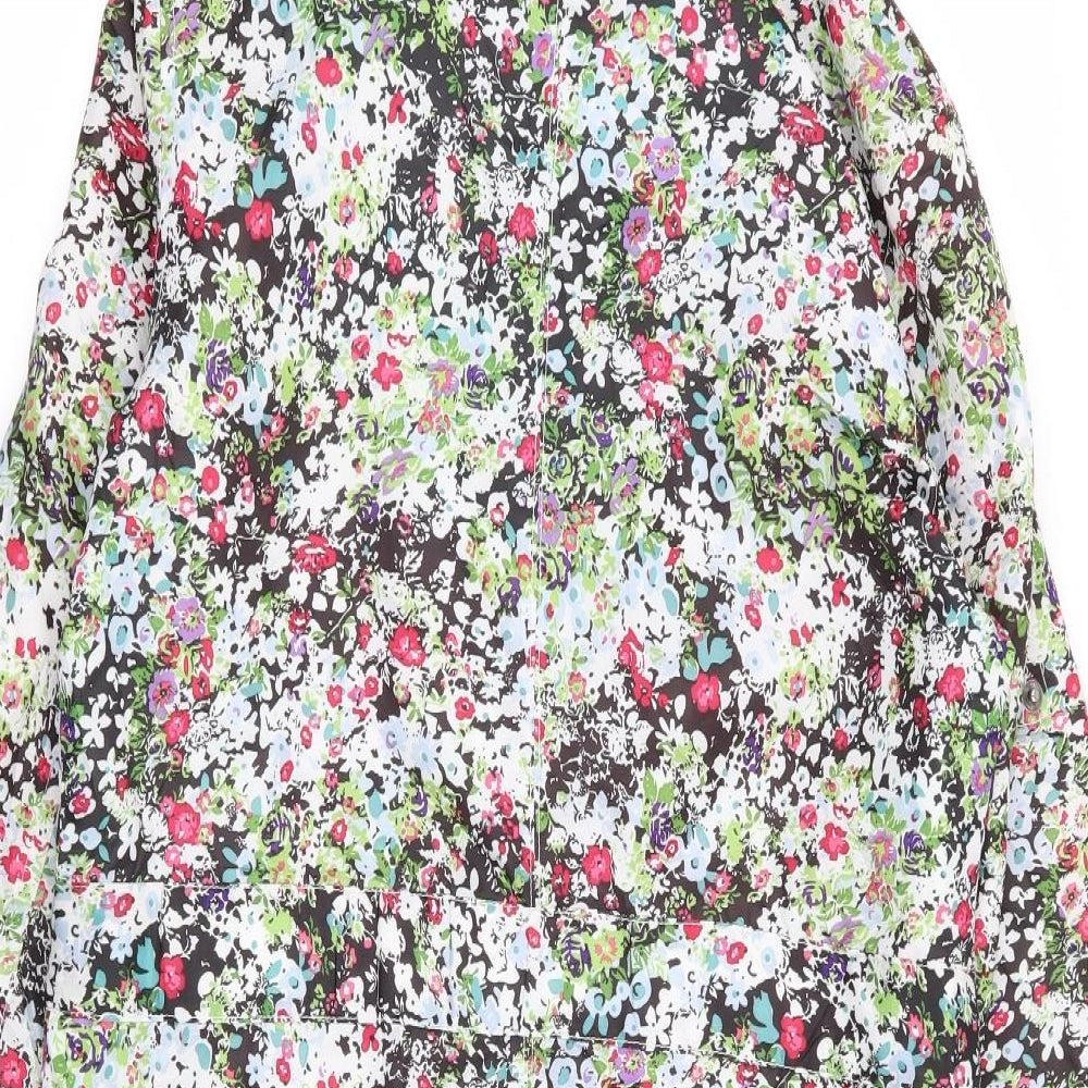 new lool Womens Multicoloured Floral Jacket Coat Size 10