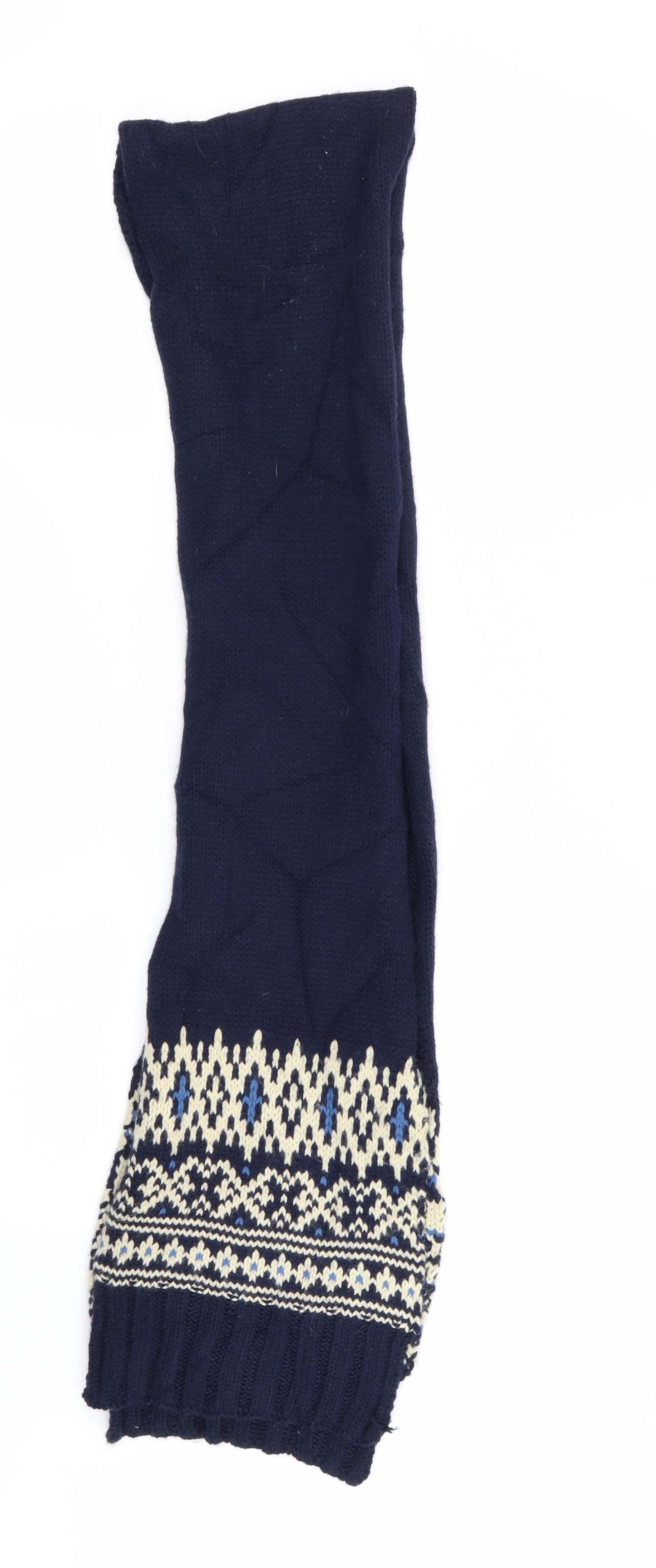 New Look Mens Blue Geometric Scarf One Size