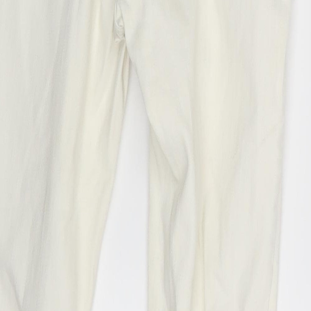 Next Womens Ivory Denim Skinny Jeans Size 6 L24 in
