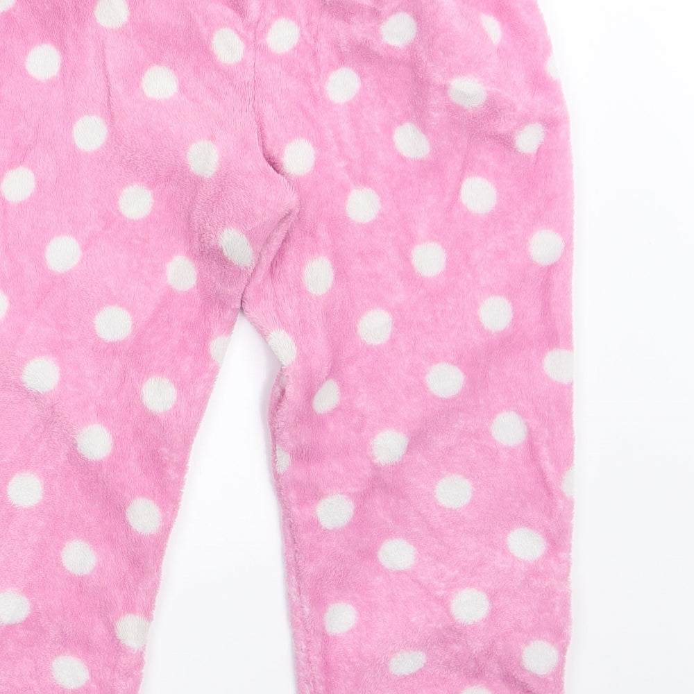 PJ Collections Girls Pink Polka Dot Jogger Trousers Size 7-8 Years - Waist 18in