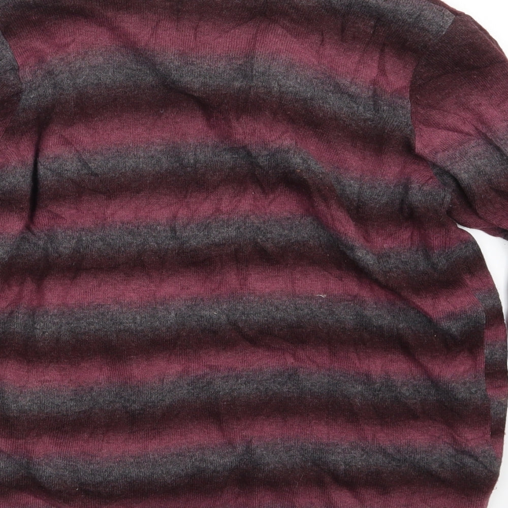 Nina Murati Womens Multicoloured Striped Cardigan Jumper Size L