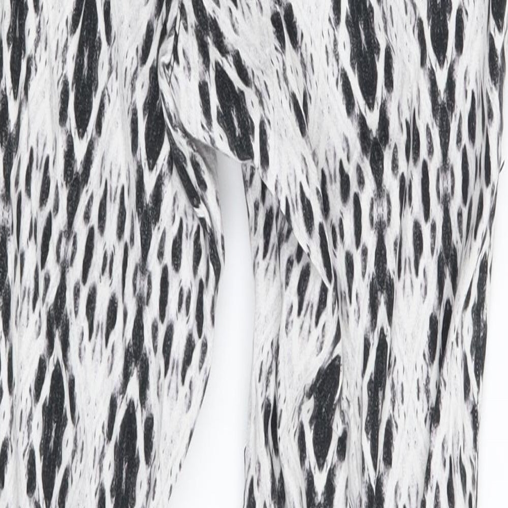 H&M Womens White Argyle/Diamond Jegging Leggings Size 12 L27 in