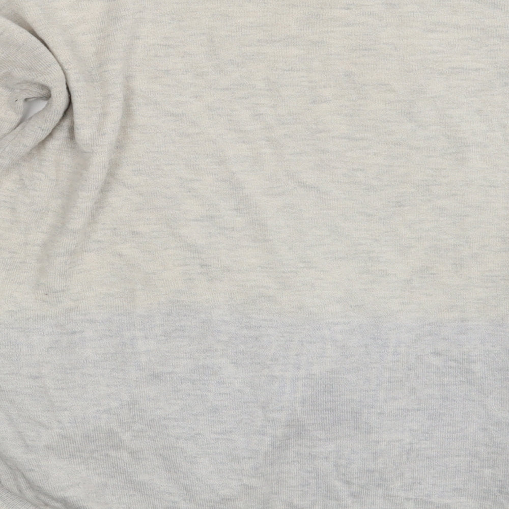 Nicole Womens Ivory Striped Basic T-Shirt One Size