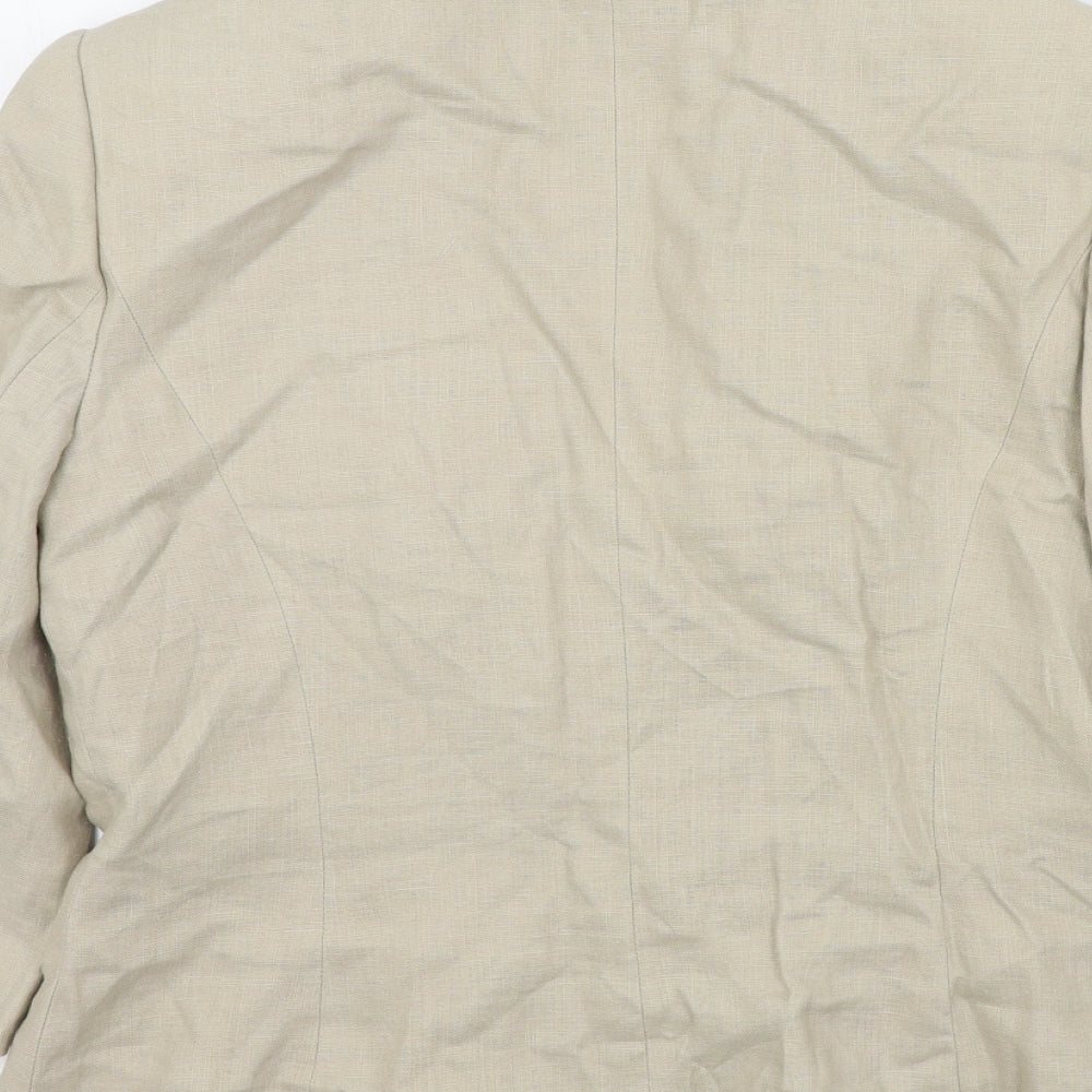 planet Womens Beige Colourblock Jacket Blazer Size 8