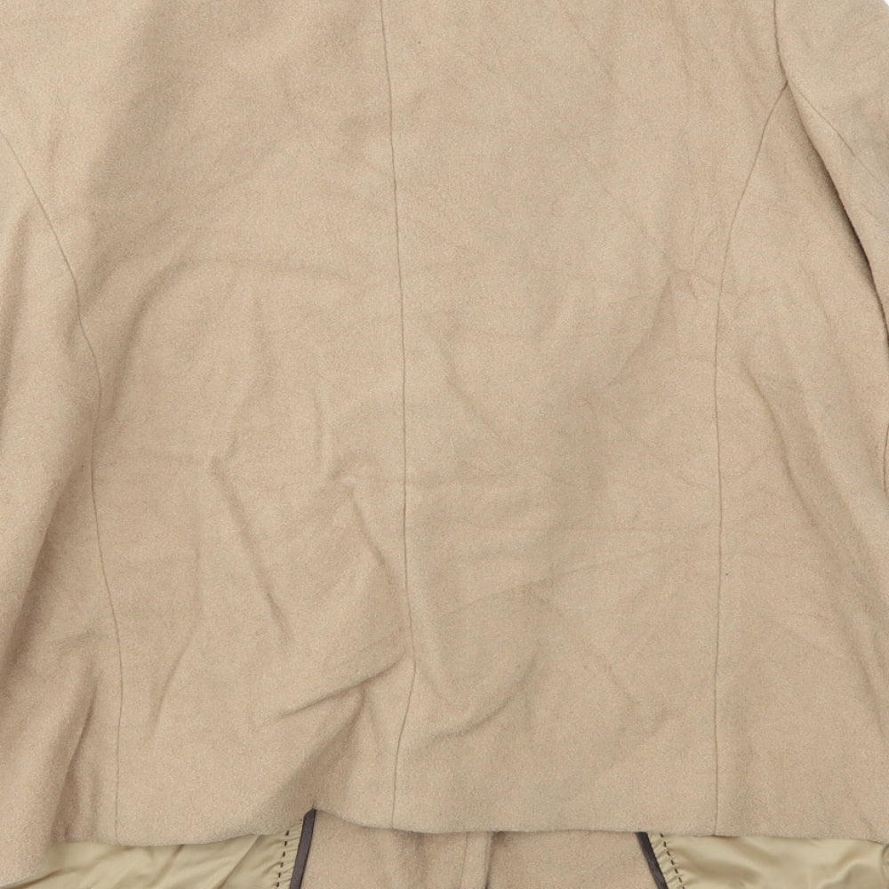BM Womens Beige Jacket Coat Size 12