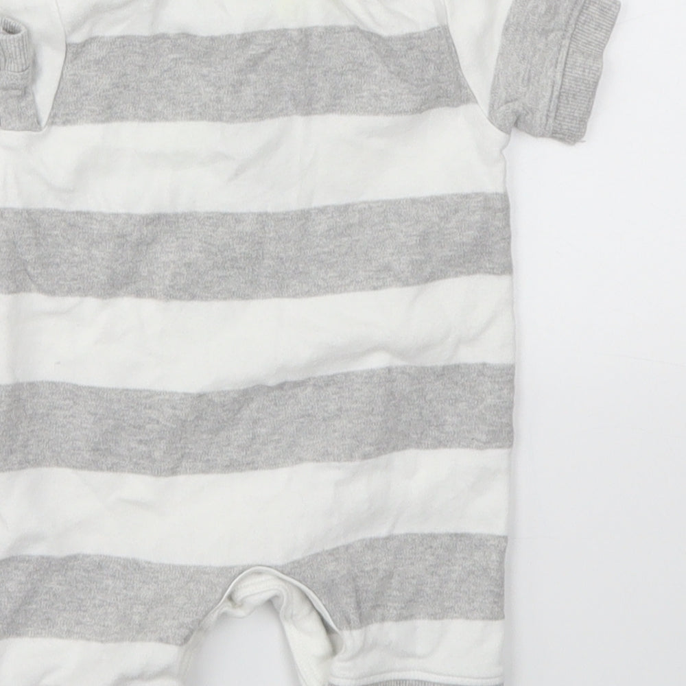 George Boys Grey Striped Catsuit One-Piece Size 3-6 Months