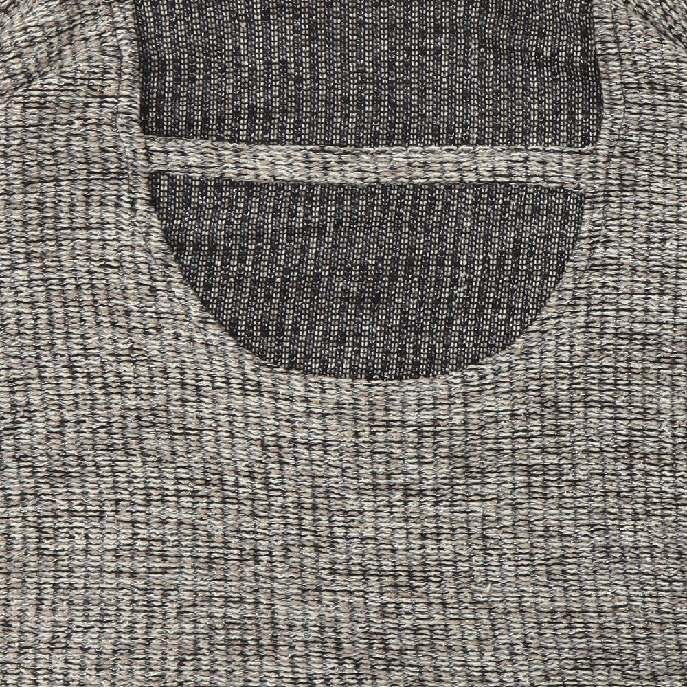 Brand and care label for ASOS women’s brown jumper, size UK 6