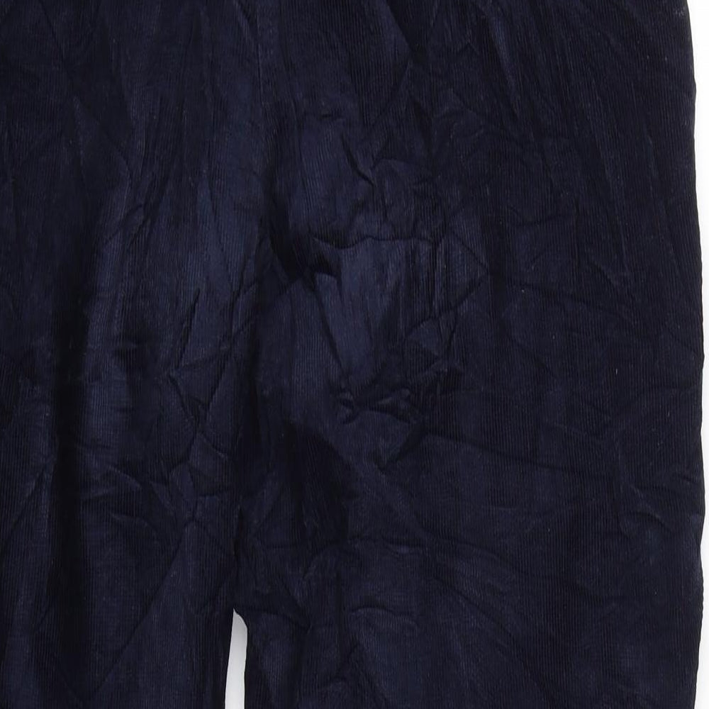 Isle Womens Blue Corduroy Cropped Trousers Size 14 L23 in