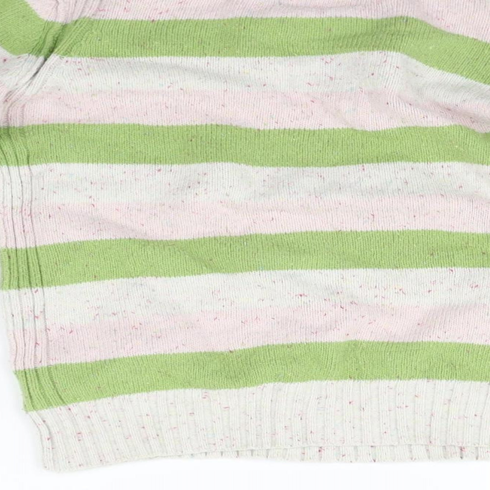 Old Navy Womens Green Striped Pullover Jumper Size L