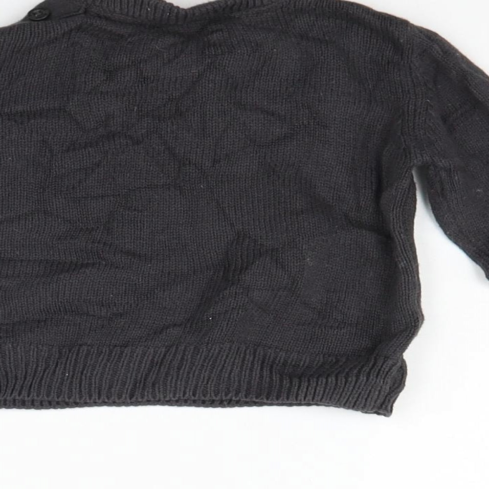 F&F Girls Grey Geometric Pullover Jumper Size 3-6 Months