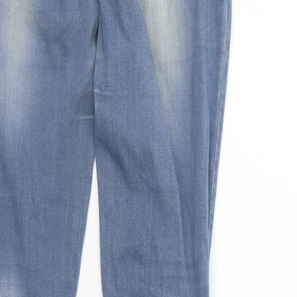 best curve Womens Blue Straight Jeans Size 28 in L31 in