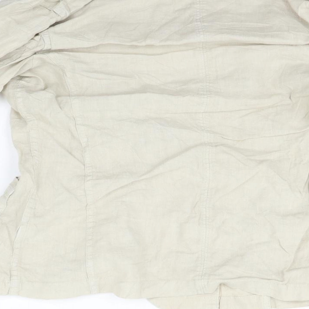Per Una Womens Beige Jacket Coat Size 10
