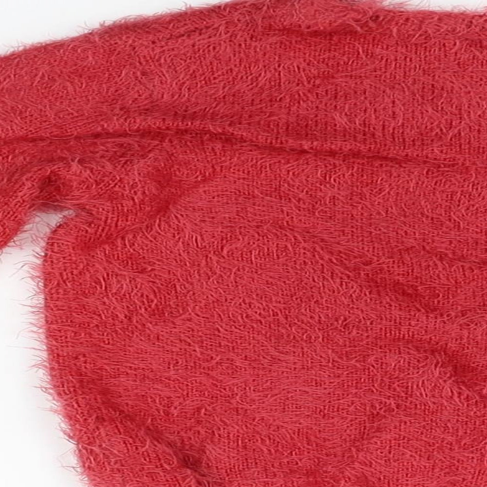 In Extenso Girls Red Pullover Jumper Size 6 Years