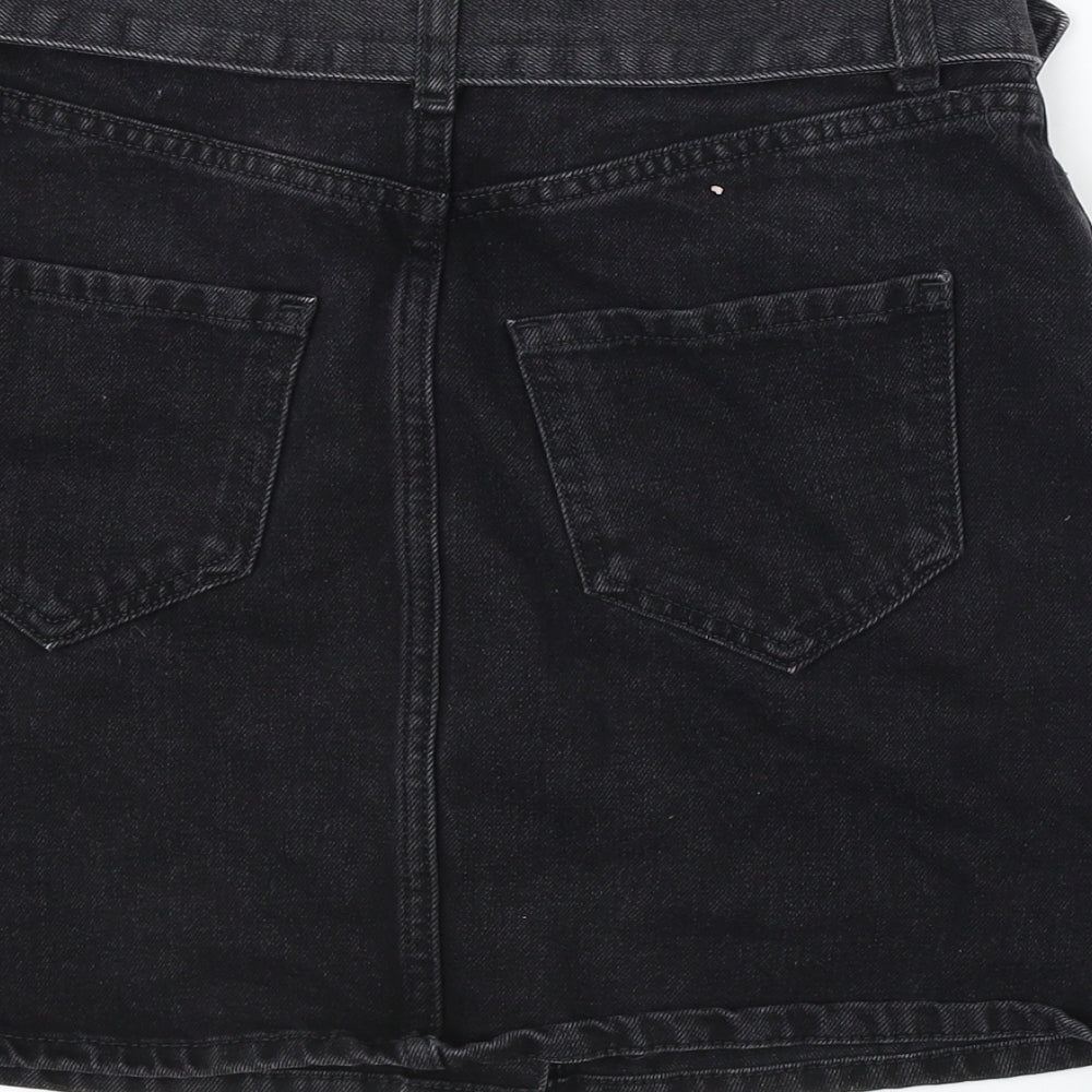 denim co Womens Black A-Line Skirt Size 8