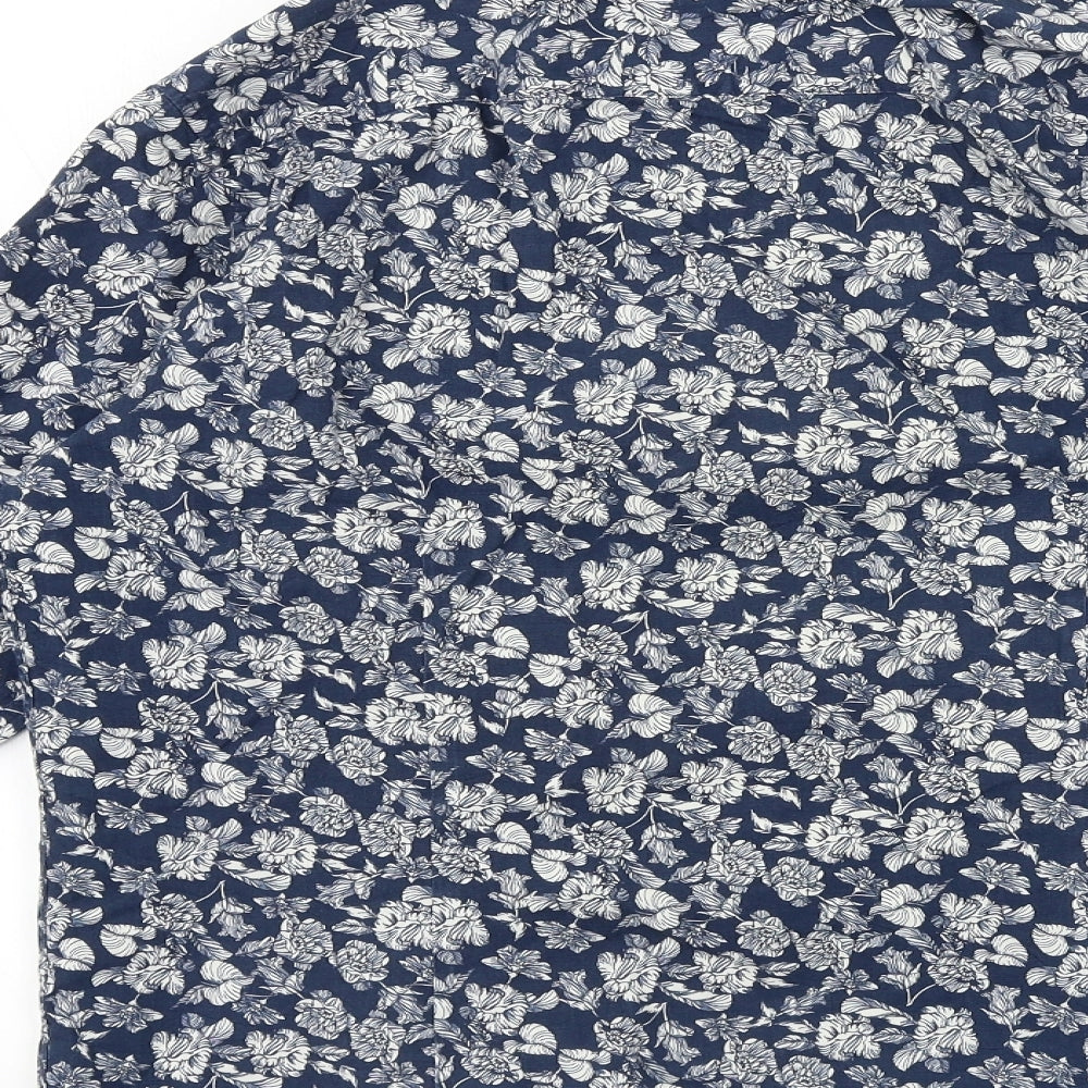 Burton Mens Blue Floral Button-Up Size M