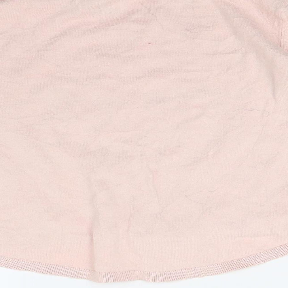 H&M Girls Pink Pullover Jumper Size 12 Years - Heart Print