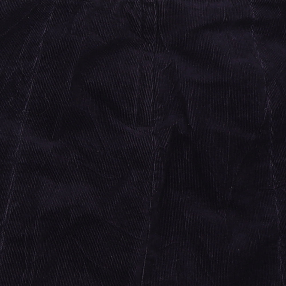 H&M Womens Blue Corduroy A-Line Skirt Size 8