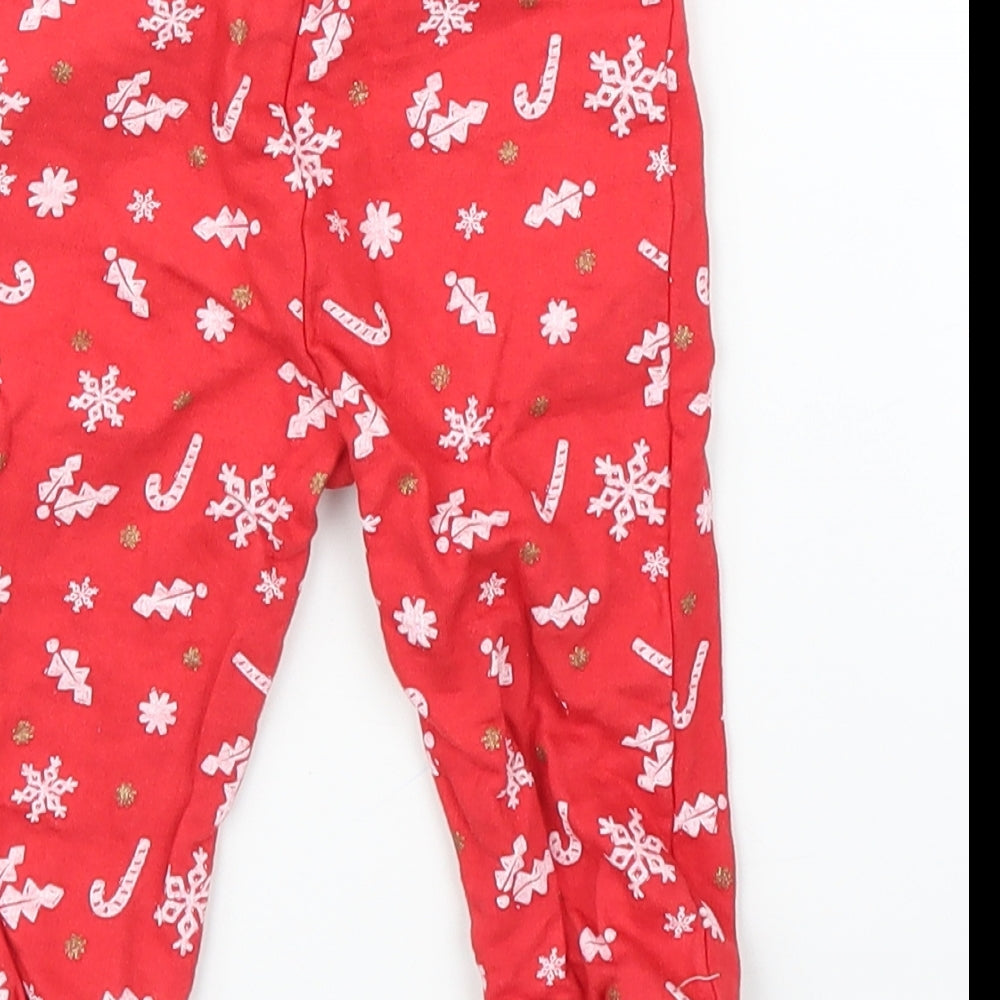 Disney Baby Red Capri Leggings Size 9 Months - Christmas