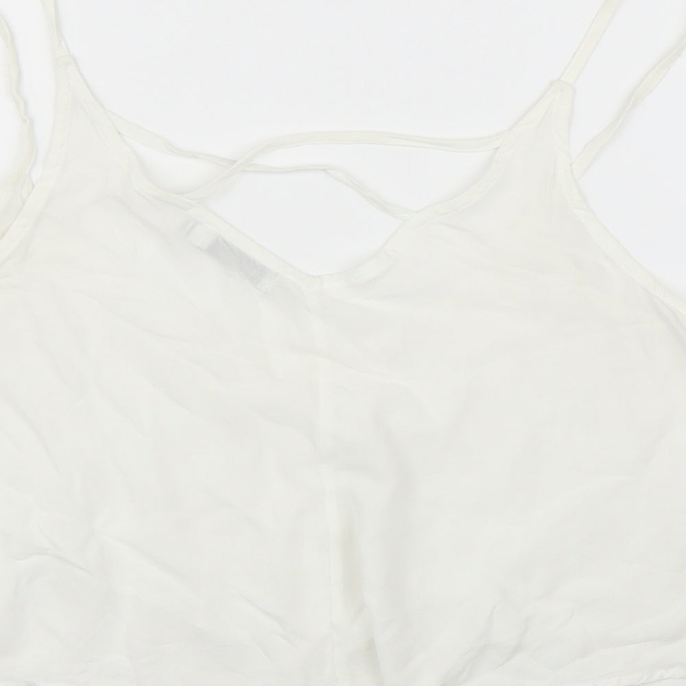 Bershka Womens White Camisole Blouse Size M