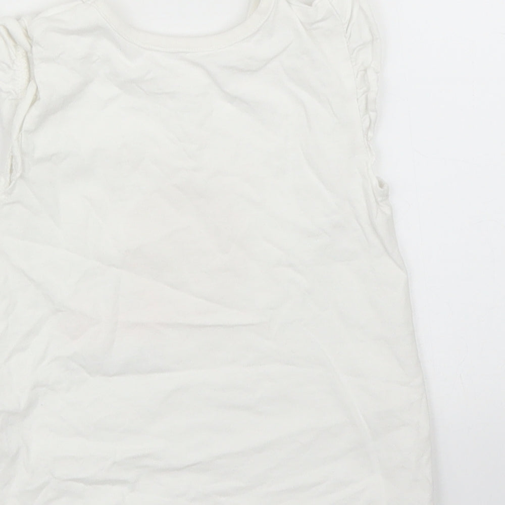 George Girls White Basic T-Shirt Size 9-12 Months