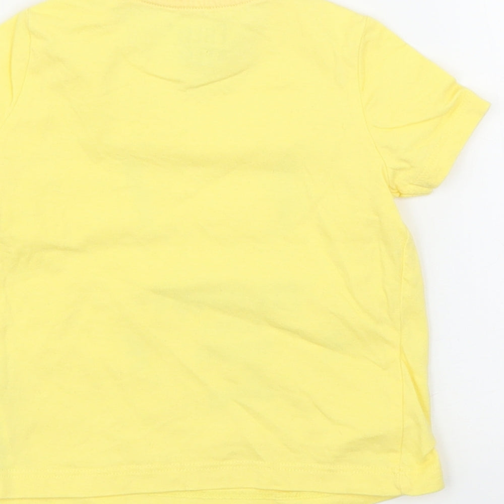 Fred & Flo Girls Yellow Basic T-Shirt Size 6-9 Months