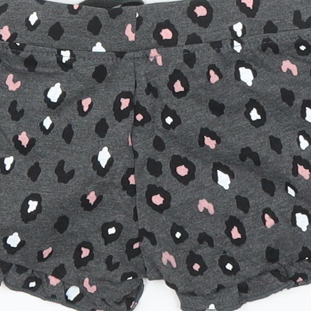 Primark Girls Grey Animal Print Capri Leggings Size 9 Months - Shorts