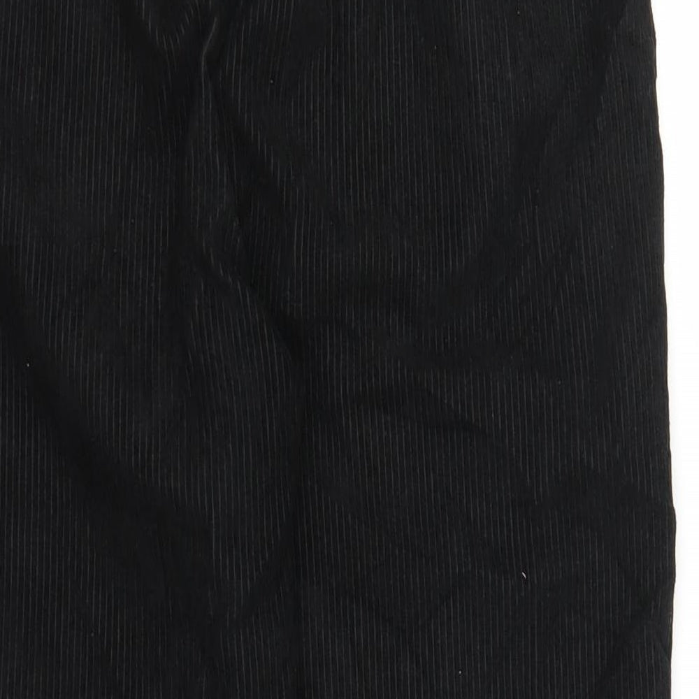 SHEIN Womens Black Corduroy Mom Jeans Size M L24 in