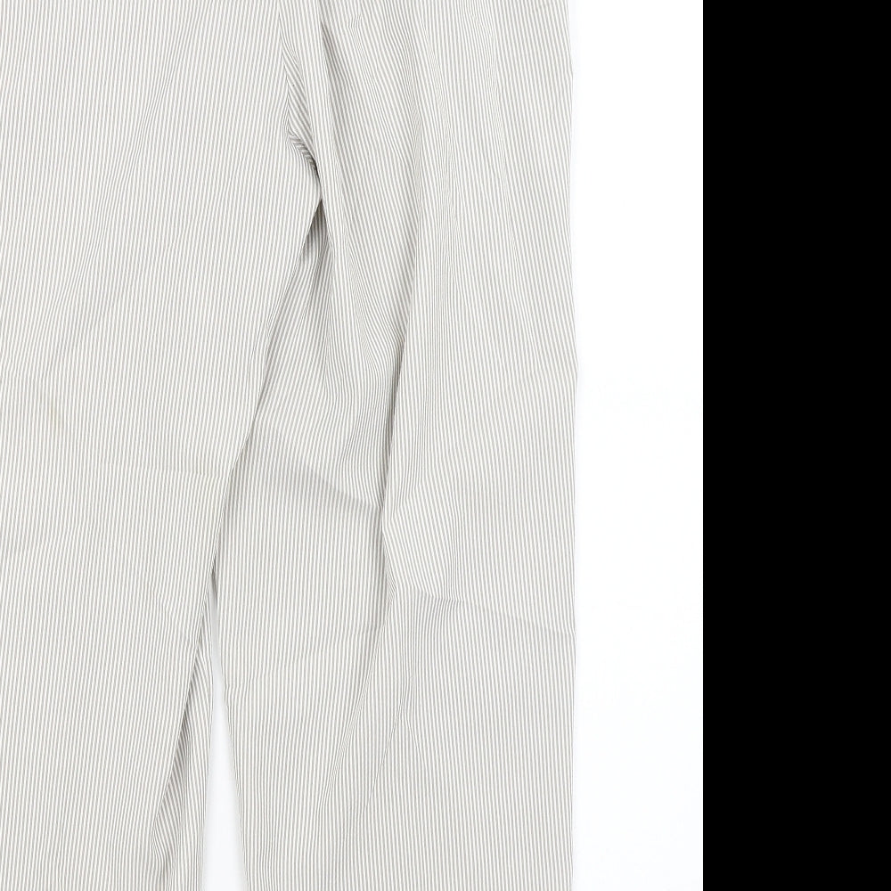 Bonmarché Womens Beige Striped Trousers Size 14 L25 in