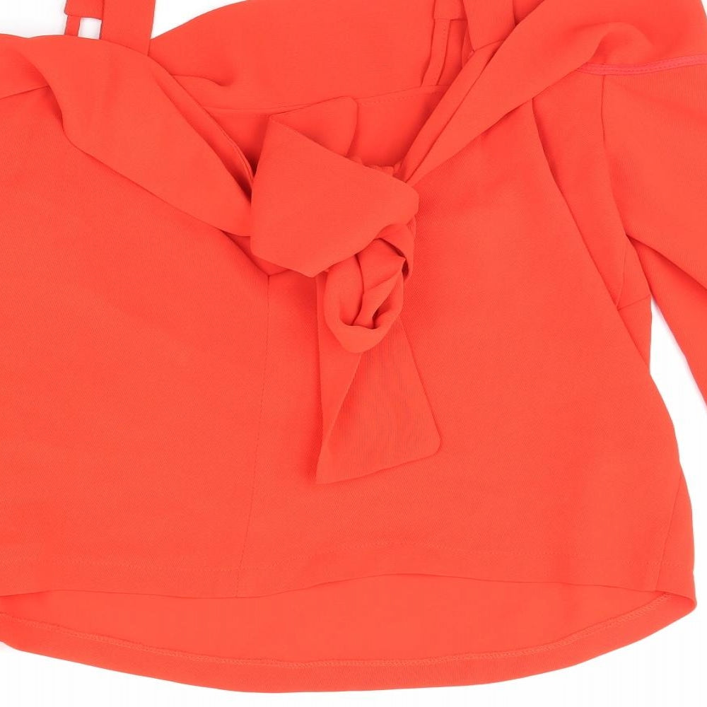 Topshop Womens Orange Basic Blouse Size 12